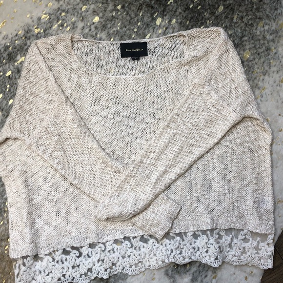 NASTY GAL Oversized Love Marks sweater in cream - Picture 2 of 3